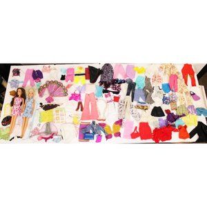 220 Pc Large Handmade  Doll Clothes Lot Chic Barbie Poly Pocket Bratz Dress